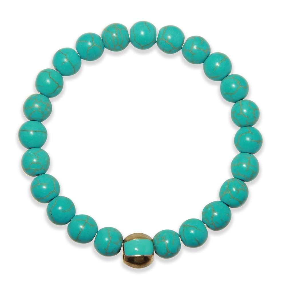 Turquoise rad stretch bracelet new